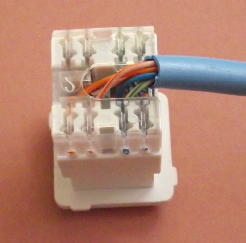 Terminating Cat5e Cable on a Jack (Wall Mount or Patch Panel) phone wall socket wiring diagram australia 