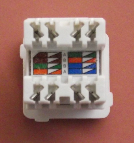 Terminating Cat5e Cable On A Jack Wall, Cat6 Rj45 Socket Wiring Diagram
