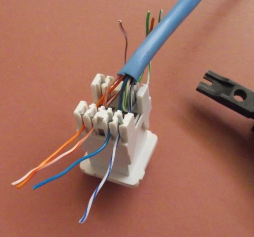 Terminating Cat5e Cable On A Jack Wall, Clipsal Rj45 Jack Wiring Diagram